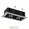 ST250.148.02 Св-к встр. Черный GU10 2*50W  L245xW126xH70 220V Без ламп Встраиваемые светильники ST LUCE