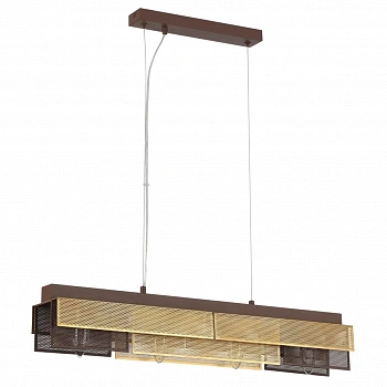 8005/4A MODERNI LN25 кофе/кофе, золотой металл/металл Подвесной светильник Е14 4*40W 220V DANA