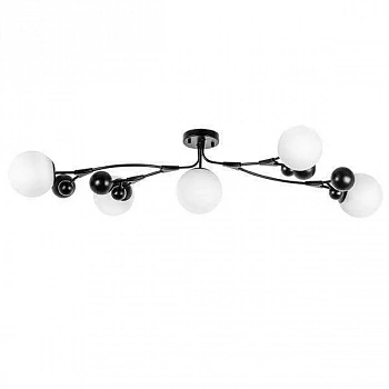 Lightstar 815557 Люстра CROCO 5х5W (led) G9 ЧЕРНЫЙ МАТОВЫЙ/БЕЛЫЙ