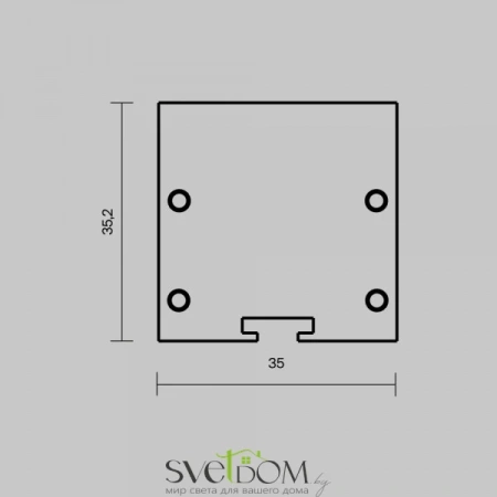 Комплект заглушек (для профиля 35x35) 2 шт., ALM-35-S-EC 642037 Maytoni