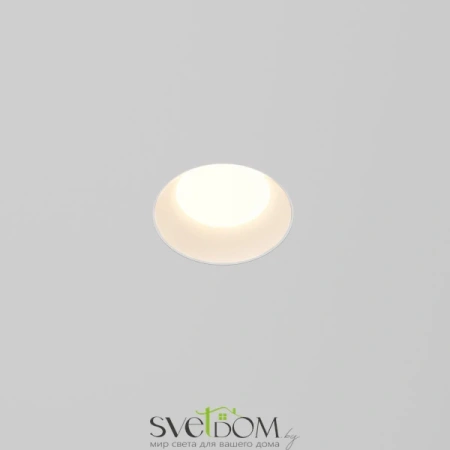 Встраиваемый светильник (Набор) Maytoni DL055-8W3-4-6K-TRS-W Okno, 8Вт, LED, Белый, IP 44 Maytoni