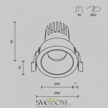 Встраиваемые светильники Maytoni DL115-10W-3K-W от Магазина Svetdom.by