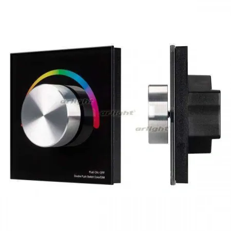 ARLIGHT Панель SMART-P8-RGB-G-IN Black (12-24V, 3x4A, Rotary, 2.4G) (Arlight, IP20 Пластик, 5 лет)