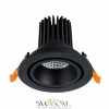 ST705.438.10 Св-к встр. Черный LED 1*10W 3000K 750Lm Ra>90 38° IP20 D102xH85 170-240V Встраиваемые светильники ST LUCE