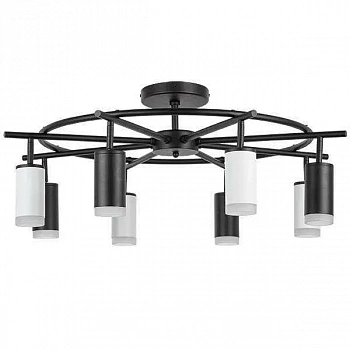 Lightstar LR7183743640 Люстра RULLO 8х50W GU10 ЧЕРНЫЙ/БЕЛЫЙ (571718+214437-4+214436-4+202430-8)