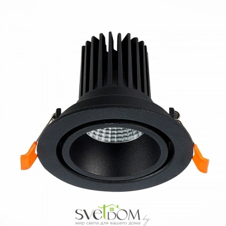 ST705.438.10 Св-к встр. Черный LED 1*10W 3000K 750Lm Ra>90 38° IP20 D102xH85 170-240V Встраиваемые светильники ST LUCE