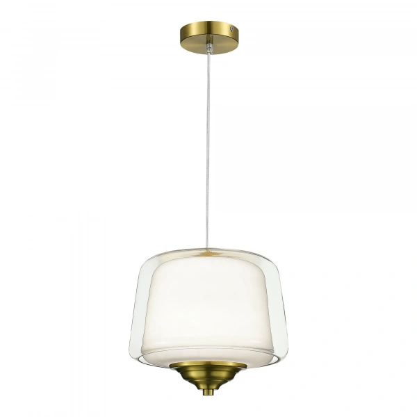 SL6127.303.01 Светильник подвесной ST-Luce Латунь/Белый, Прозрачный LED 1*18W 3000K PANDORA
