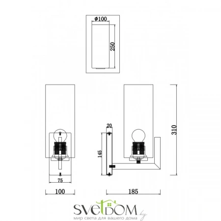 Настенные светильники MOD089WL-01BS Maytoni | Svetdom.by