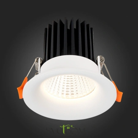ST703.538.10 Св-к встр. Белый LED 1*10W 3000K 900Lm Ra>90 38° IP20 D85xH75 170-240V Встраиваемые светильники ST LUCE