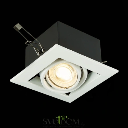 ST250.558.01 Св-к встр. Черный, Белый GU10 1*50W  IP20 L126xW126xH70 220V Без ламп Встраиваемые светильники ST LUCE
