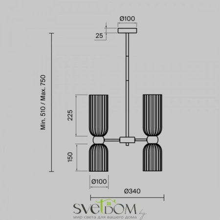Подвесные светильники Maytoni MOD302PL-06W от Магазина Svetdom.by