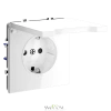 Розетки электрические с заземлением, шторками и крышкой Voltum S70 VLS040301  Voltum VLS040301