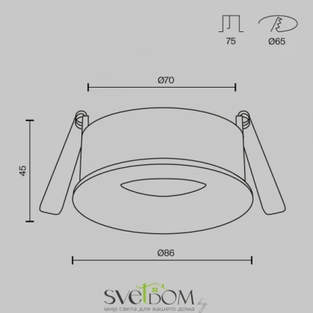 Встраиваемые светильники Maytoni DL027-GU10-W от Магазина Svetdom.by