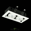 ST250.558.02 Св-к встр. Черный, Белый GU10 2*50W  IP20 L245xW126xH70 220V Без ламп Встраиваемые светильники ST LUCE