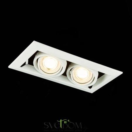 ST250.558.02 Св-к встр. Черный, Белый GU10 2*50W  IP20 L245xW126xH70 220V Без ламп Встраиваемые светильники ST LUCE