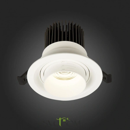 ST701.548.12 Св-к встр. Zoom Белый LED 1*12W 4000K 960Lm Ra90 15°-60° IP20 D115xH95 170-240V Встраиваемые светильники ST LUCE