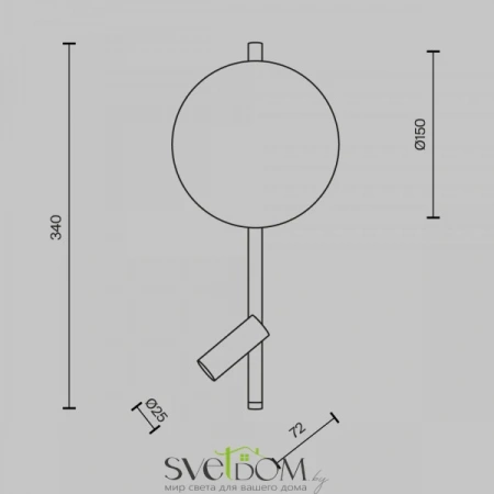 Настенные светильники MOD450WL-L9BG3K Maytoni | Svetdom.by