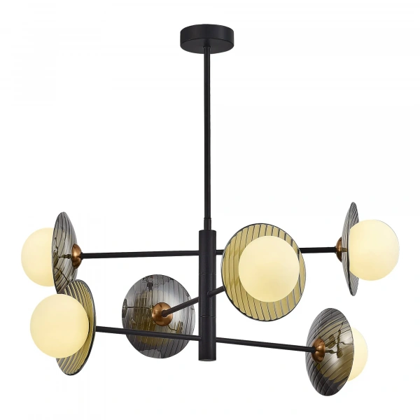 SL1521.423.06 Светильник подвесной ST-Luce Черный/Дымчатый, Белый G9 6*5W 4000K NOON