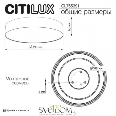 Накладные светильники CITILUX CL755391 от Магазина Svetdom.by