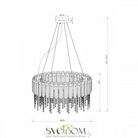 Подвесные светильники Maytoni MOD097PL-08CH от Магазина Svetdom.by