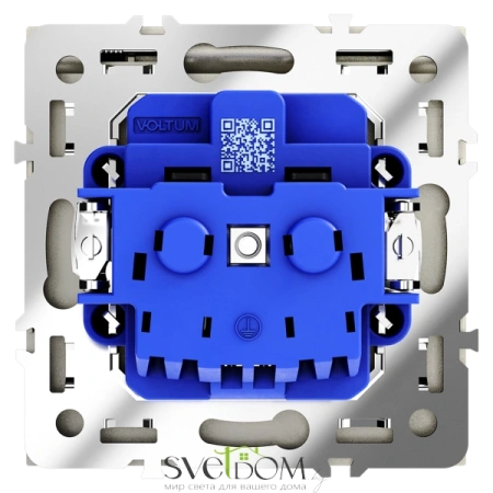 Розетки электрические с заземлением, шторками и крышкой Voltum S70 VLS040304  Voltum VLS040304