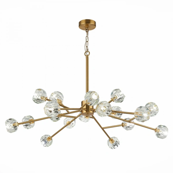 SL1166.303.18 Светильник подвесной ST-Luce Латунь/Прозрачный G9 LED 18*5W ROMANO