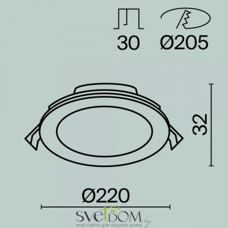 Встраиваемые светильники Maytoni DL017-6-L18W3-4-6K от Магазина Svetdom.by