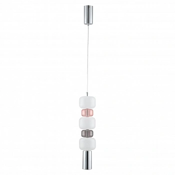6505/1A SUSPENTIONI LN23 194 хром, красный, белый Подвес GU10 50W 220V VERONA