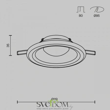 Встраиваемые светильники Maytoni DL097-GU10-W от Магазина Svetdom.by