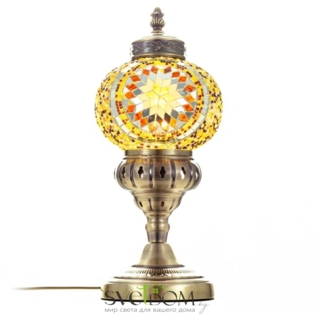 CITILUX CL419815 Каир Мозаика Янтарь Св-к Настольный CITILUX
