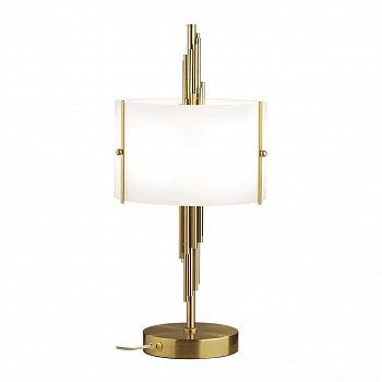 5415/2T MODERN ODL_EX23 87 бронзовый/белый матовый/металл/стекло Настольная лампа E27 2*40W MARGARET