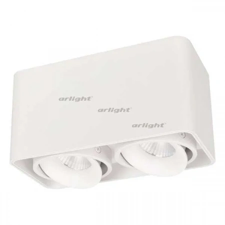 ARLIGHT Светильник SP-CUBUS-S195x100-2x8W Warm3000 (WH, 45 deg, 230V) (Arlight, IP20 Металл, 3 года)