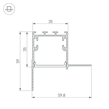 Угол SL-LINIA32-FANTOM-EDGE внутренний Arlight 030100 Arlight