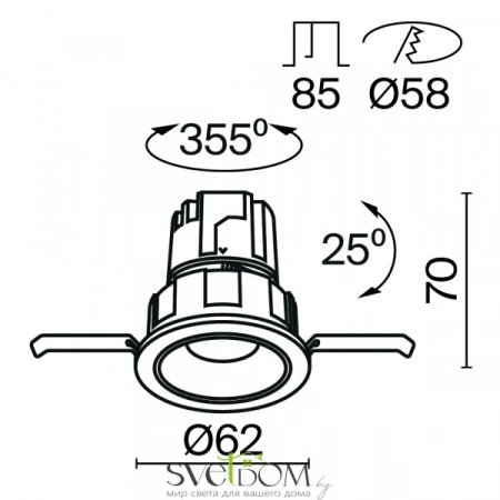 Встраиваемые светильники Maytoni DL057-7W4K-W от Магазина Svetdom.by