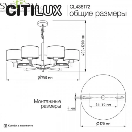 Люстры подвесныеCL436172 CITILUX | Svetdom.by