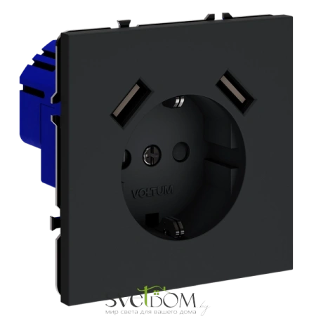 Розетка с USB, А+А Voltum S70 VLS040407  Voltum VLS040407