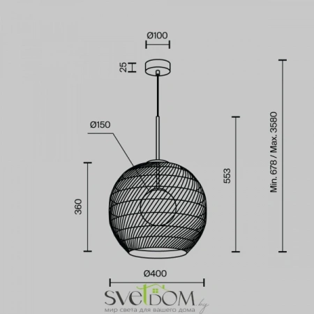Подвесные светильники Maytoni MOD204PL-01B от Магазина Svetdom.by