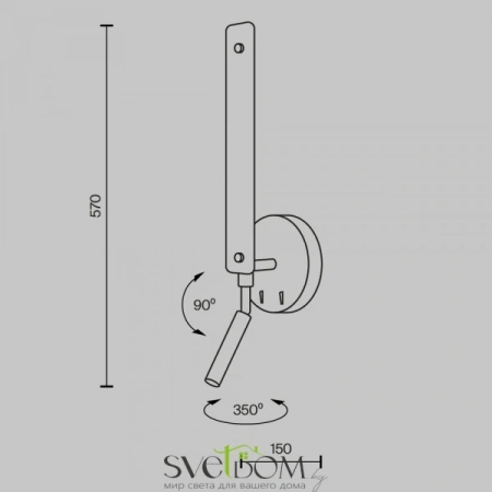 Настенные светильники MOD214WL-L8W3K Maytoni | Svetdom.by