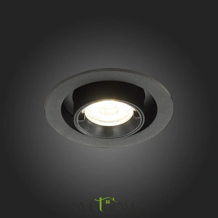 ST702.348.12 Св-к встр. Черный LED 1*12W 4000K 900Lm Ra80 24° IP20 D90xH92 180-240V Встраиваемые светильники ST LUCE