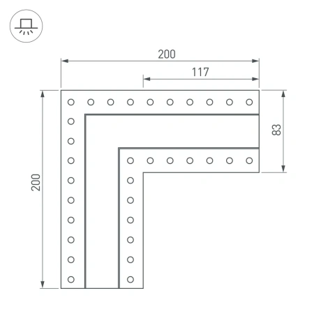 Угол SL-LINIA32-FANTOM Arlight 030097 Arlight