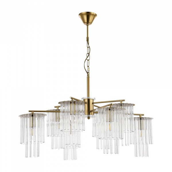 SLE1122-303-08 Светильник подвесной Латунь/Прозрачный E14 8*40W LYNDEN