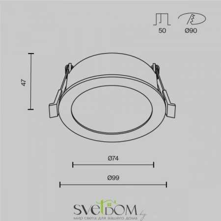 Встраиваемые светильники Maytoni DL130-GX53-W от Магазина Svetdom.by