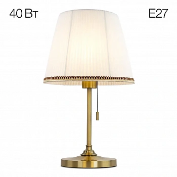 Citilux Линц CL402730 Настольная лампа бронза с белым абажуром