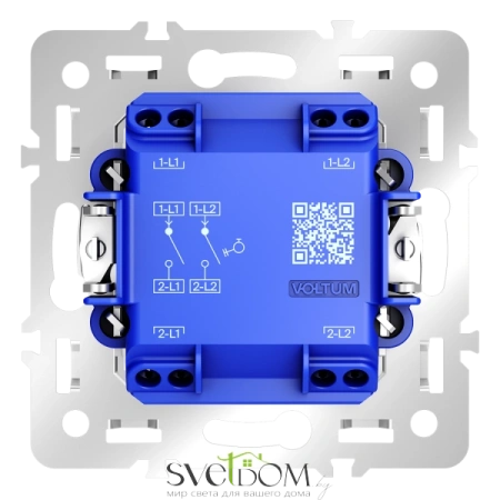 Механизм выключателя с самовозвратом двухклавишного 10А Voltum S70 VLS0206M Voltum VLS0206M