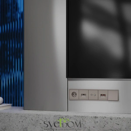 Накладка для розетки телевизионной TV+SAT Voltum S70 Капучино VLS001614 Voltum VLS001614