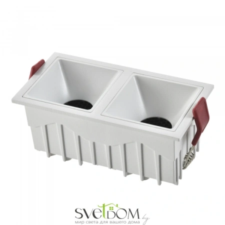 ST757.548.20 Св-к встр. Белый LED 2*10W 60° IP20 L65xW126xH52 85-265V В комплекте Встраиваемые светильники ST LUCE