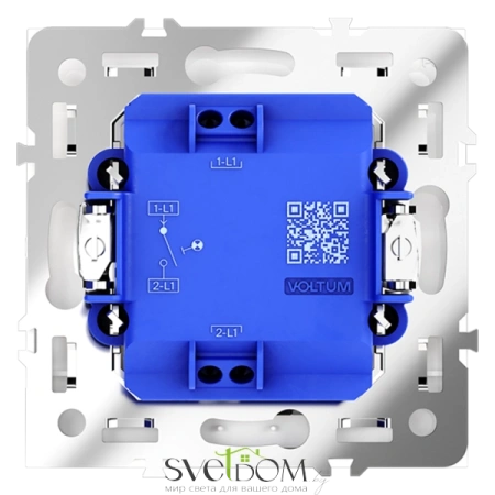 Выключатель одноклавишный с подсветкой Voltum S70 VLS010201  Voltum VLS010201