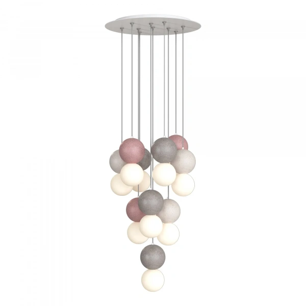 SL1512.503.10 Светильник подвесной ST-Luce Белый,Серый,Красный/Белый G9 10*5W 4000K ESTRUZZO