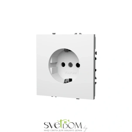 Розетки электрические с заземлением Voltum S70 VLS040101  Voltum VLS040101
