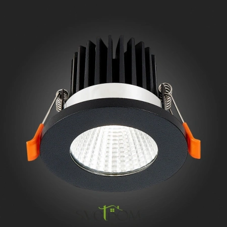 ST704.448.10 Св-к встр. Черный LED 1*10W 4000K 900Lm Ra>90 38° IP20 D80xH60 170-240V Встраиваемые светильники ST LUCE